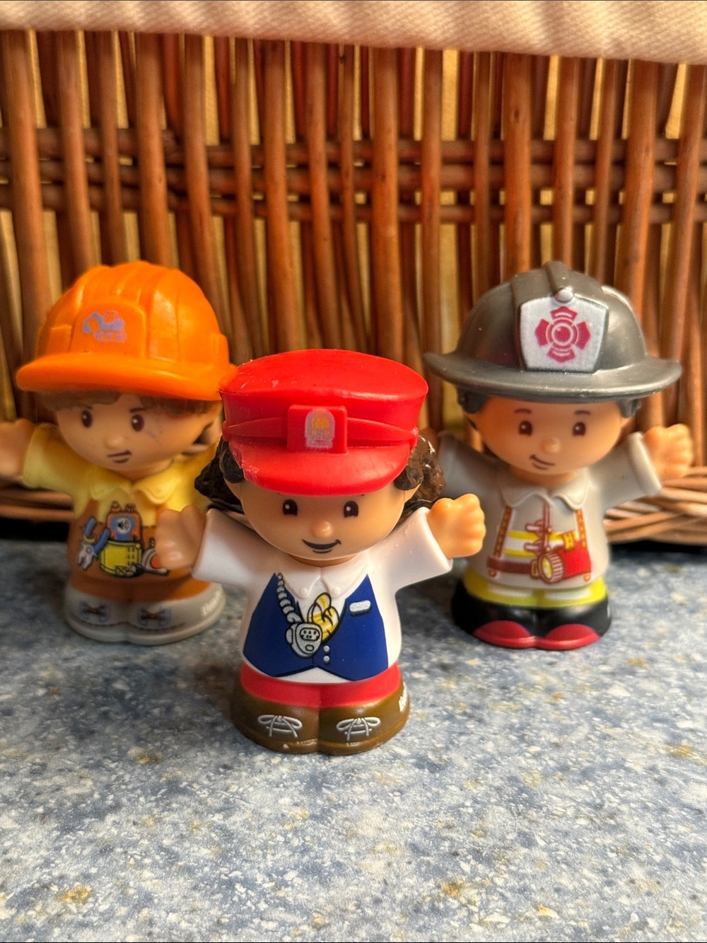3 Fisher-Price Little People Multicolor Rescue & Worker Figures